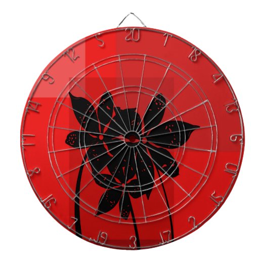 Schwarze Blume Dartscheibe (vorne)