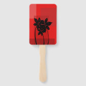 Schwarze Blume Fächer (Rückseite)