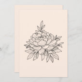 Schwarze Blume Feiertagskarte (Vorne/Hinten)