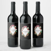 Schwarze Blume Foto Beerdigung Weinetikett (Flaschen)