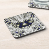 Schwarze Blume Getränkeuntersetzer (Linke Seite)