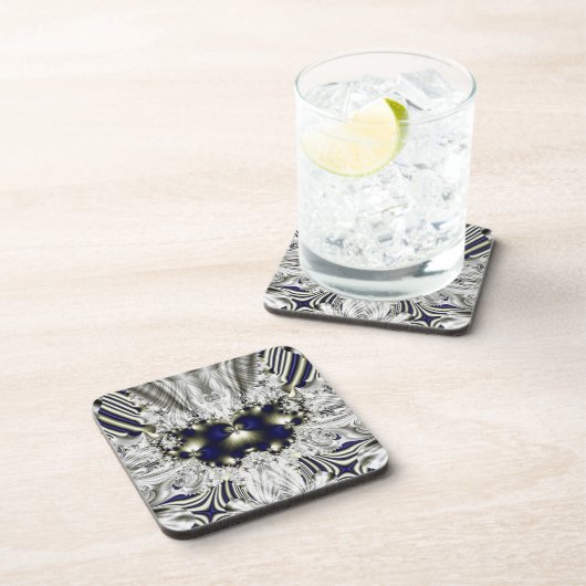 Schwarze Blume Getränkeuntersetzer (Rechte Seite)