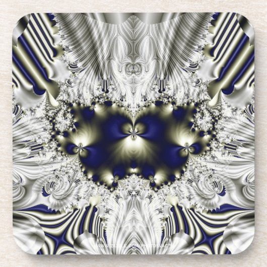 Schwarze Blume Getränkeuntersetzer (Vorderseite)