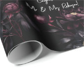 Schwarze Blume herzlichen Glückwunsch mehr und meh Geschenkpapier (Rolleneckpunkt)