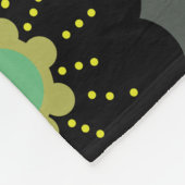 Schwarze Blume Hippie Pattern Fleece Blanket (Ecke)