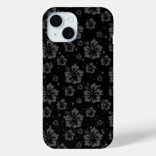 Schwarze Blume - Illustration auf schwarzem Hinter Case-Mate iPhone Hülle