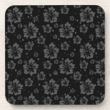 Schwarze Blume - Illustration auf schwarzem Hinter