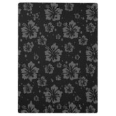 Schwarze Blume - Illustration auf schwarzem Hinter Klemmbrett (Rückseite)