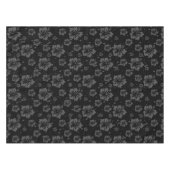 Schwarze Blume - Illustration auf schwarzem Hinter Tischdecke (Vorderseite (Horizontal))