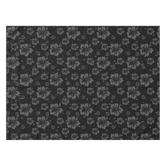 Schwarze Blume - Illustration auf schwarzem Hinter Tischdecke (Vorderseite (Horizontal))