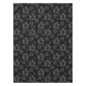 Schwarze Blume - Illustration auf schwarzem Hinter Tischdecke (Vorderseite)