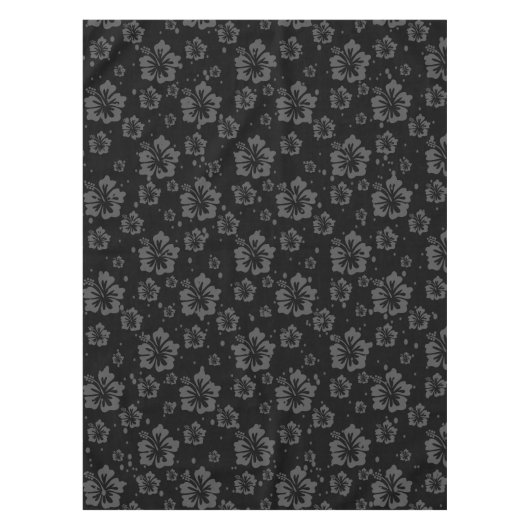 Schwarze Blume - Illustration auf schwarzem Hinter Tischdecke (Vorderseite)