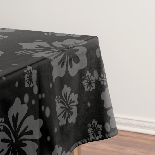 Schwarze Blume - Illustration auf schwarzem Hinter Tischdecke (Beispiel)