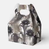 Schwarze Blume im gotischen Stil Geschenkschachtel (Rückseite)