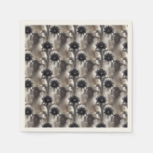 Schwarze Blume im gotischen Stil