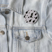 schwarze Blume in den Schneeflocken Button (Beispiel)