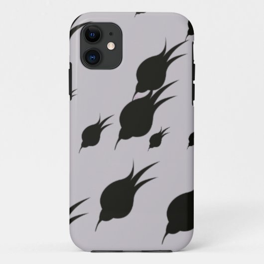 schwarze Blume in den Schneeflocken Case-Mate iPhone Hülle (Rückseite)