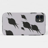 schwarze Blume in den Schneeflocken Case-Mate iPhone Hülle (Rückseite (Horizontal))