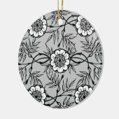 Schwarze Blume Keramikornament (Links)