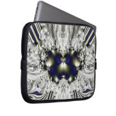 Schwarze Blume Laptopschutzhülle (Vorne Rechts)