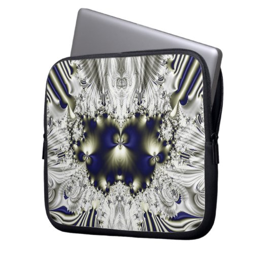 Schwarze Blume Laptopschutzhülle (Vorderseite Links)