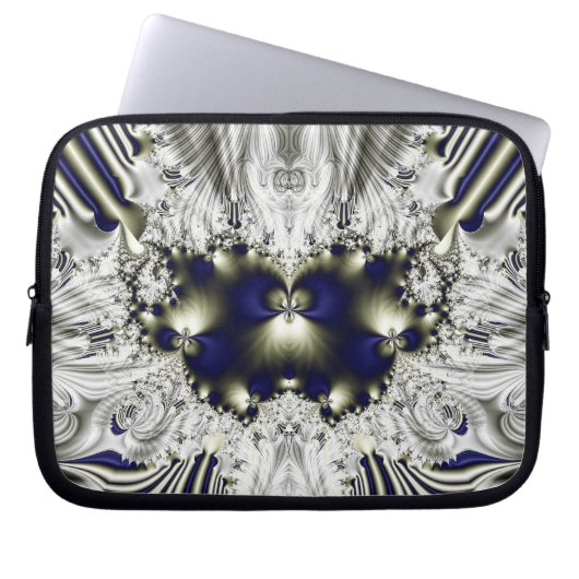 Schwarze Blume Laptopschutzhülle (Vorderseite)