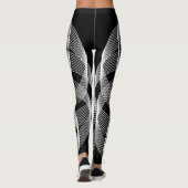 Schwarze Blume Leggings (Rückseite)