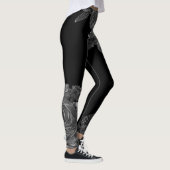 Schwarze Blume Leggings (Rechts)