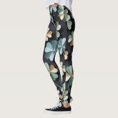 "Schwarze Blume Leggings-Christlich Ai-Design Leggings (Links)