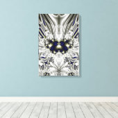 Schwarze Blume Leinwanddruck (Insitu (Holzboden))