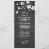 Schwarze Blume Menükarte (Vorderseite)