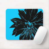 Schwarze Blume Mousepad (Mit Mouse)