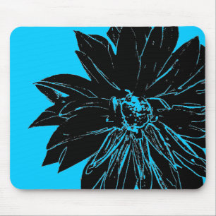 Schwarze Blume Mousepad