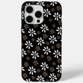 Schwarze Blume Muster iPhone 15 Pro Max Fall Case-Mate iPhone Hülle (Rückseite)