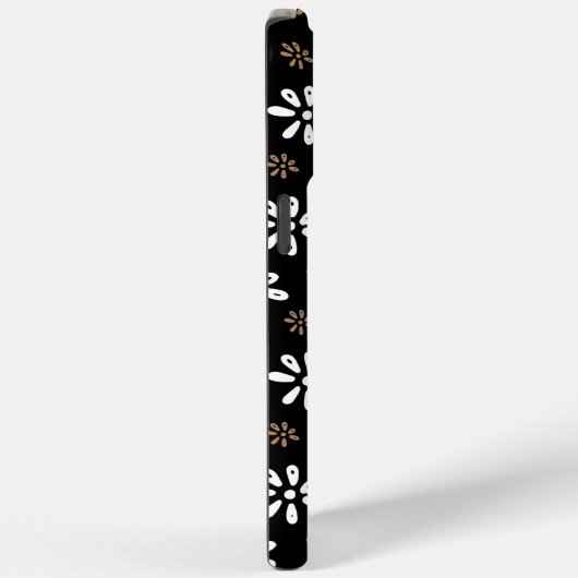 Schwarze Blume Muster iPhone 15 Pro Max Fall Case-Mate iPhone Hülle (Rückseite / Rechts)