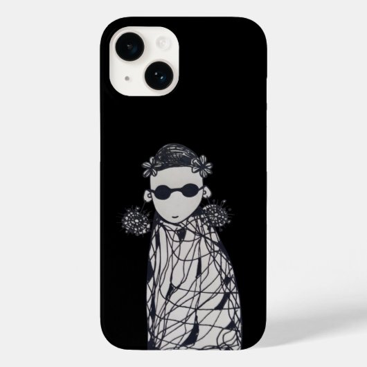 Schwarze Blume, Ohrringe und Sonnenbrillen Case-Mate iPhone Hülle (Rückseite)
