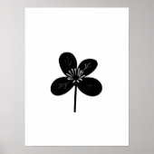 Schwarze Blume Poster (Vorne)