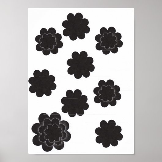 Schwarze Blume Poster (Vorne)