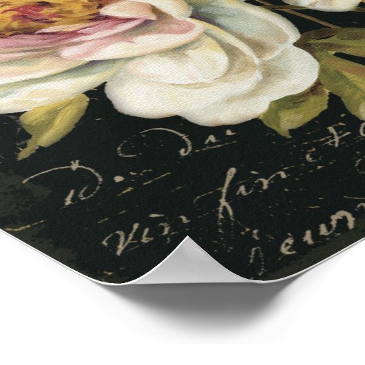 Schwarze Blume Poster (Ecke)