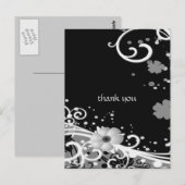 Schwarze Blume Postkarte (Vorne/Hinten)