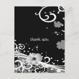 Schwarze Blume Postkarte