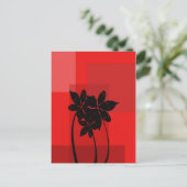 Schwarze Blume Postkarte (Stehend Vorderseite)