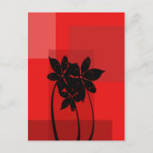 Schwarze Blume Postkarte (Vorderseite)