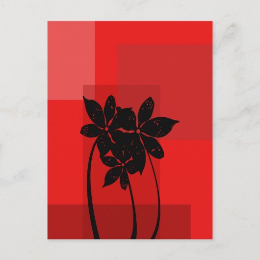 Schwarze Blume Postkarte (Vorderseite)