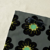 Schwarze Blume Skandinavien Style Beach Handtuch (Beispiel)