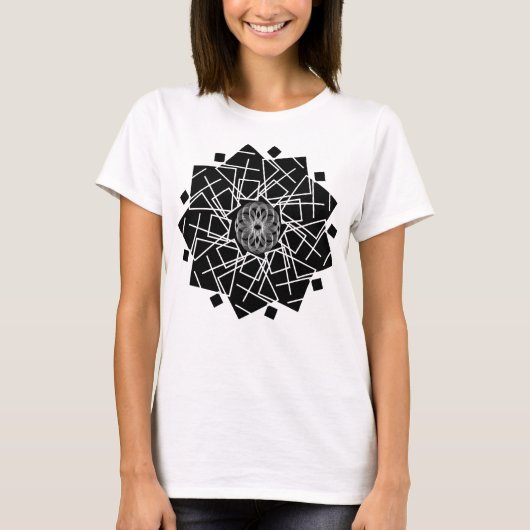 Schwarze Blume T-Shirt (Vorderseite)