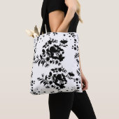 Schwarze Blume Tasche (Von Nahem)