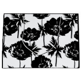 Schwarze Blume, weiß, monochrom Große Geschenktüte (Vorderseite)