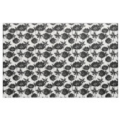 Schwarze Blume, weiß, monochrom Stoff (Yard (91,4 cm))