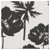 Schwarze Blume, weiß, monochrom Stoff (Nahaufnahme)